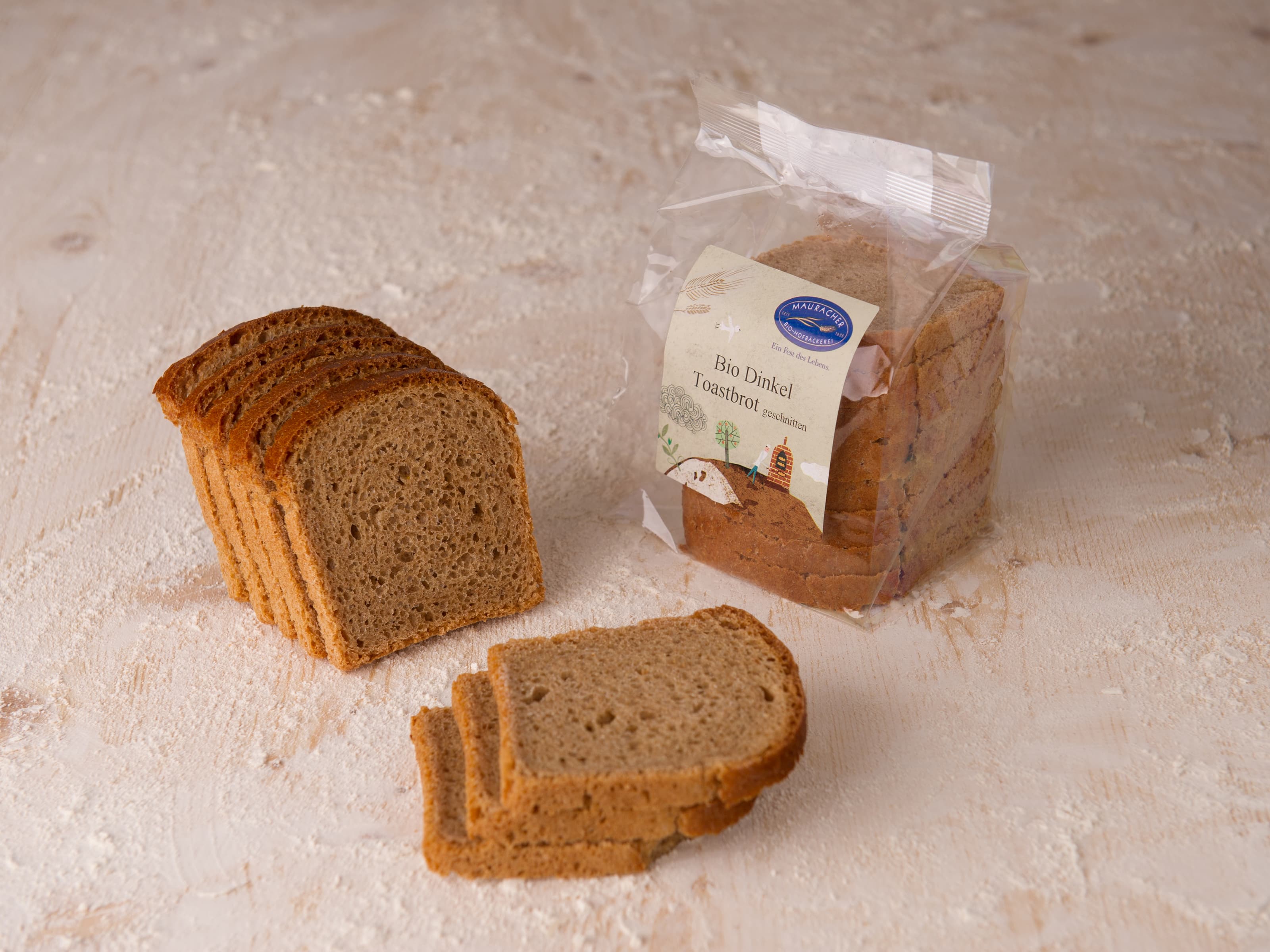 Dinkel Toastbrot geschnitten 250g