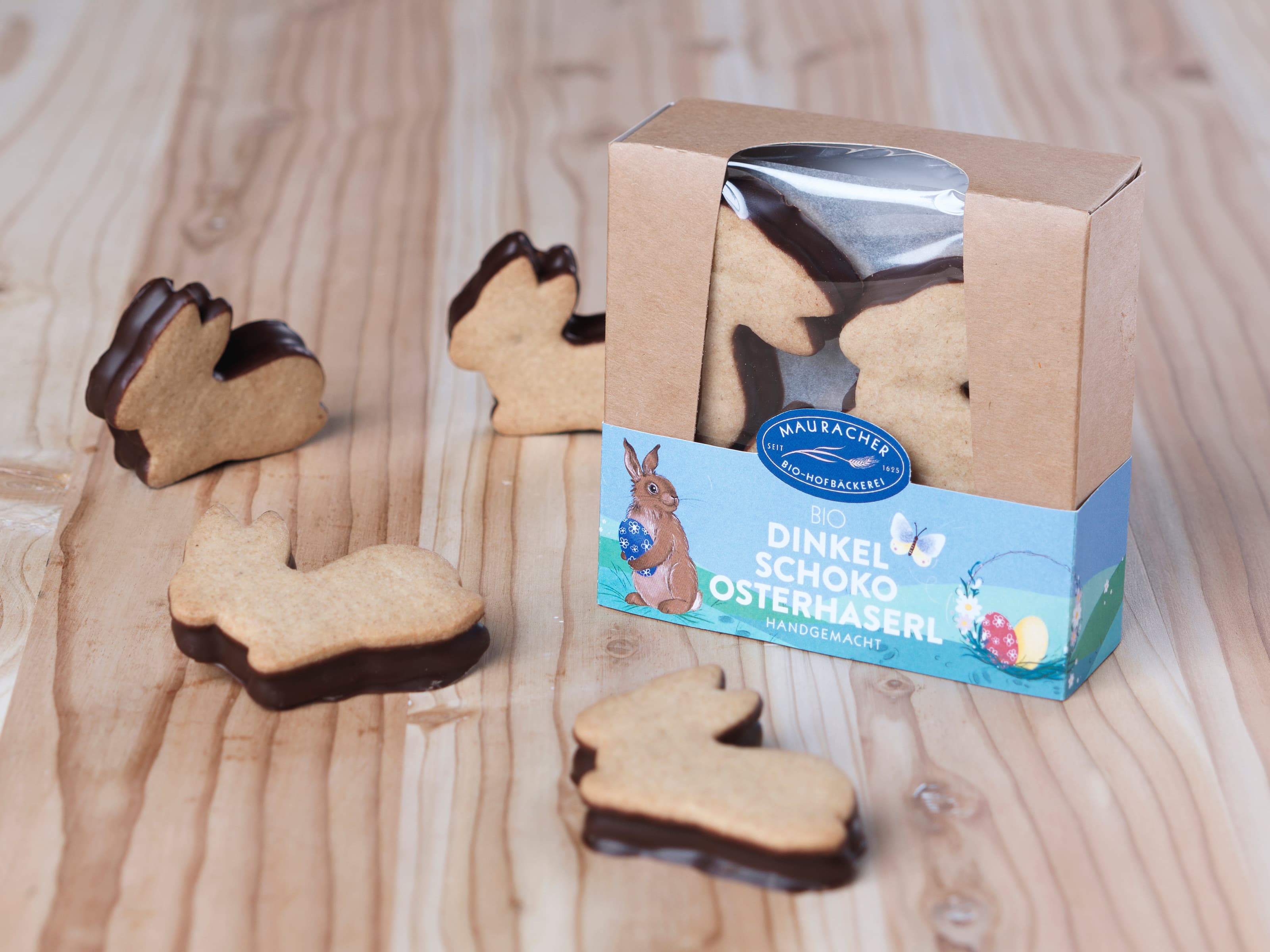 Dinkel Schoko Osterhaserl 170g verpackt